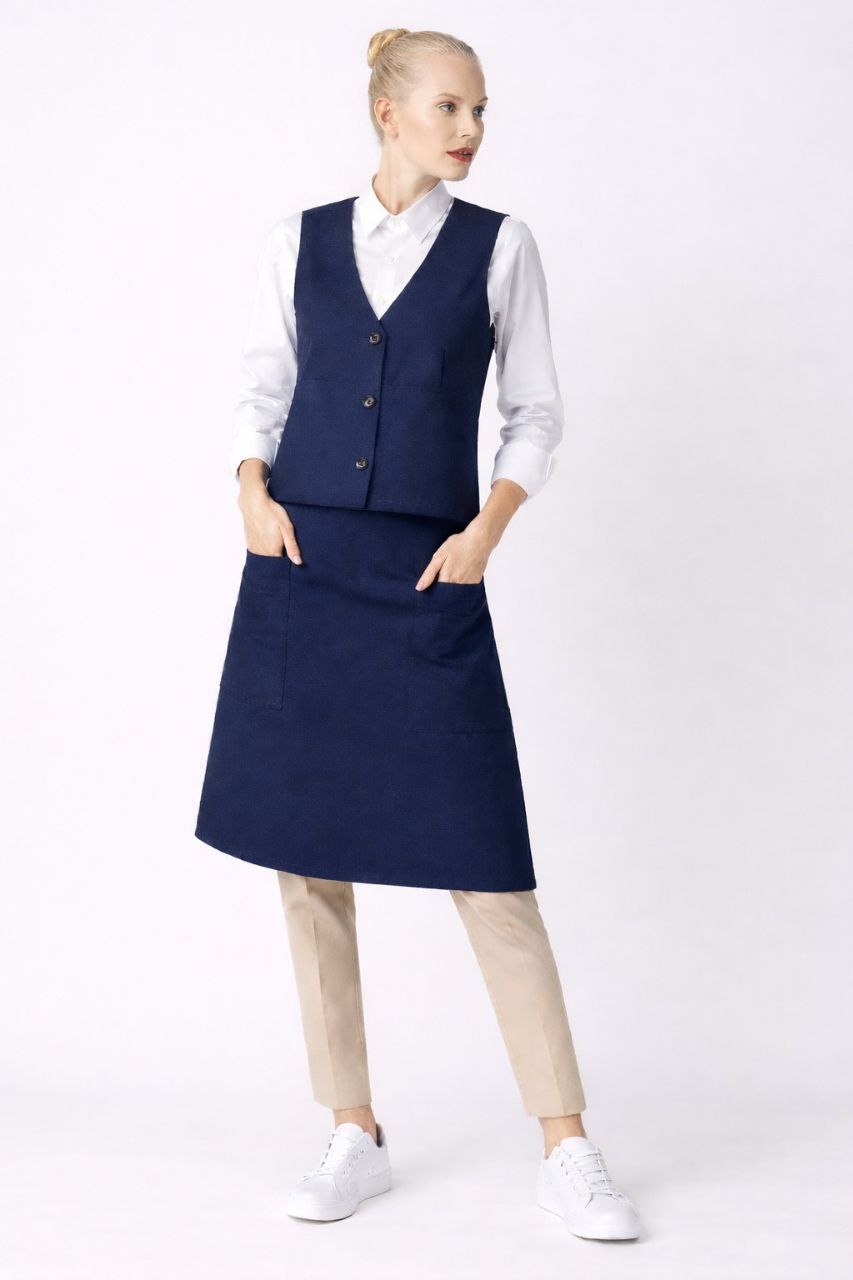 Premium Restaurant Uniform Set – Vest & Apron | Professional HoReCa Workwear